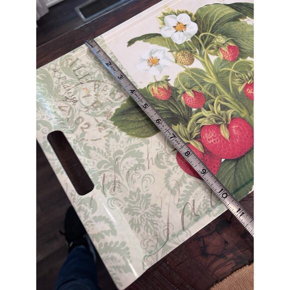 PAULA SCALETTA 15.50" Melamine Serving Tray Strawberries Italy - VGUC - Picture 6 of 6